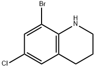 8-bromo-6-chloro-1,2,3,4-tetrahydroquinoline 구조식 이미지