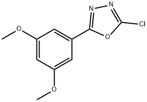 2-chloro-5-(3,5-dimethoxyphenyl)-1,3,4-oxadiazole 구조식 이미지