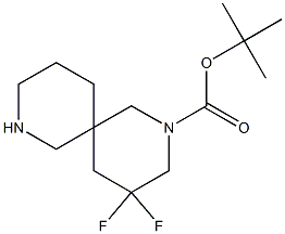 tert-butyl 4,4-difluoro-2,8-diazaspiro[5.5]undecane-2-carboxylate 구조식 이미지