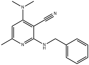 2-(Benzylamino)-4-(dimethylamino)-6-methylpyridine-3-carbonitrile Structure