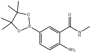 2-Amino-N-methyl-5-(4,4,5,5-tetramethyl-1,3,2-dioxaborolan-2-yl)benzamide 구조식 이미지