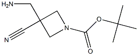 tert-butyl 3-(aminomethyl)-3-cyanoazetidine-1-carboxylate Structure