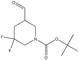 tert-butyl 3,3-difluoro-5-formylpiperidine-1-carboxylate Structure