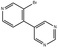 5-(3-bromopyridin-4-yl)pyrimidine Structure