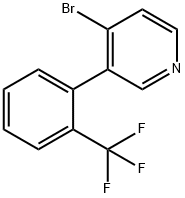 4-Bromo-3-(2-trifluoromethylphenyl)pyridine Structure