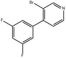 3-Bromo-4-(3,5-difluorophenyl)pyridine Structure