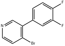 4-Bromo-3-(3,4-difluorophenyl)pyridine Structure