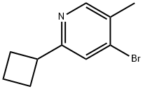 4-Bromo-5-methyl-2-(cyclobutyl)pyridine Structure