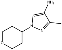 3-METHYL-1-(OXAN-4-YL)-1H-PYRAZOL-4-AMINE 구조식 이미지