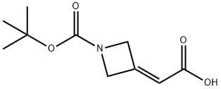 2-(1-(tert-Butoxycarbonyl)azetidin-3-ylidene)acetic acid Structure