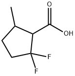 Cyclopentanecarboxylic acid, 2,2-difluoro-5-methyl- 구조식 이미지