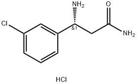 (3R)-3-amino-3-(3-chlorophenyl)propanamide hydrochloride Structure