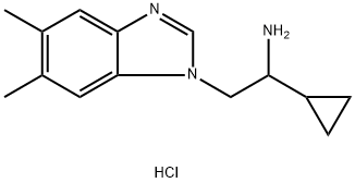 1-cyclopropyl-2-(5,6-dimethyl-1H-1,3-benzodiazol-1-yl)ethan-1-amine dihydrochloride Structure