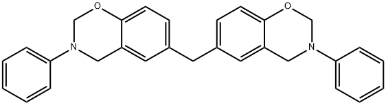 3-phenyl-6-[(3-phenyl-3,4-dihydro-2H-1,3-benzoxazin-6-yl)methyl]-3,4-dihydro-2H-1,3-benzoxazine Structure