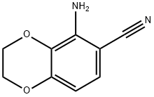 1,4-Benzodioxin-6-carbonitrile, 5-amino-2,3-dihydro- 구조식 이미지