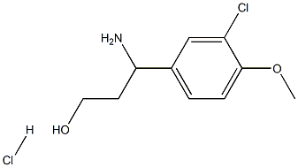 3-AMINO-3-(3-CHLORO-4-METHOXYPHENYL)PROPAN-1-OL HYDROCHLORIDE 구조식 이미지