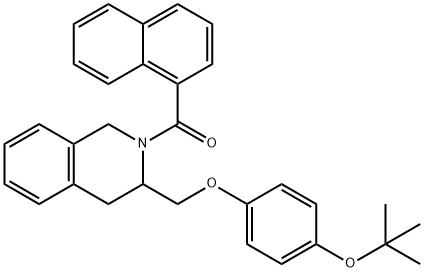 [3-[[4-(1,1-Dimethylethoxy)phenoxy]methyl]-3,4-dihydro-2(1H)-isoquinolinyl]-1-naphthalenylmethanone 구조식 이미지
