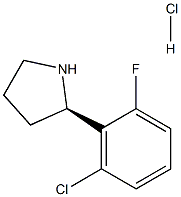 (2R)-2-(6-CHLORO-2-FLUOROPHENYL)PYRROLIDINE HYDROCHLORIDE Structure