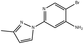 5-BROMO-2-(3-METHYL-1H-PYRAZOL-1-YL)PYRIDIN-4-AMINE Structure