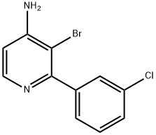 3-BROMO-2-(3-CHLOROPHENYL)PYRIDIN-4-AMINE Structure