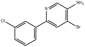 4-Bromo-3-amino-6-(3-chlorophenyl)pyridine 구조식 이미지