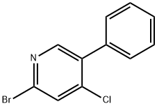 2-Bromo-4-chloro-5-phenylpyridine 구조식 이미지