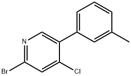 2-Bromo-4-chloro-5-(3-tolyl)pyridine Structure
