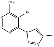 3-BROMO-2-(4-METHYL-1H-IMIDAZOL-1-YL)PYRIDIN-4-AMINE 구조식 이미지