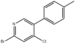 2-Bromo-4-chloro-5-(4-tolyl)pyridine 구조식 이미지