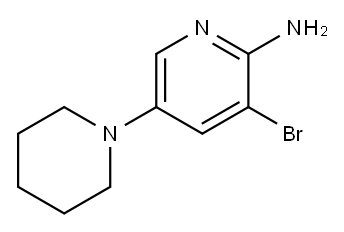 3-Bromo-2-amino-5-(piperidino)pyridine Structure