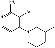 2-Amino-3-bromo-4-(3-methylpiperidin-1-yl)pyridine Structure