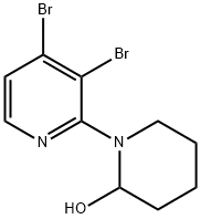 3,4-Dibromo-2-(2-hydroxypiperidin-1-yl)pyridine Structure
