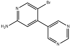 2-Amino-5-bromo-4-(5-pyrimidyl)pyridine Structure