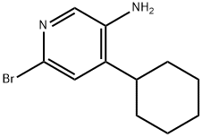 2-Bromo-5-amino-4-(cyclohexyl)pyridine Structure