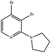 3,4-Dibromo-2-(pyrrolidino)pyridine Structure