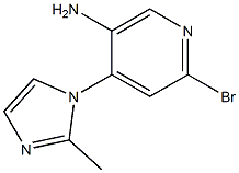 2-Bromo-5-amino-4-(2-methylimidazol-1-yl)pyridine Structure