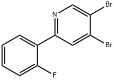 3,4-Dibromo-6-(2-fluorophenyl)pyridine Structure