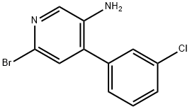 2-Bromo-5-amino-4-(3-chlorophenyl)pyridine 구조식 이미지