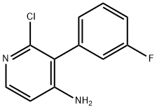 2-CHLORO-4-AMINO-3-(3-FLUOROPHENYL)PYRIDINE Structure