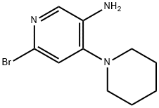 2-Bromo-5-amino-4-(piperidin-1-yl)pyridine Structure