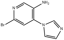 2-Bromo-5-amino-4-(imidazol-1-yl)pyridine Structure