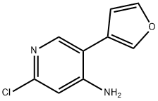 2-Chloro-4-amino-5-(3-furyl)pyridine Structure