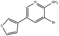 2-Amino-3-bromo-5-(3-thienyl)pyridine Structure