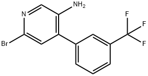 2-Bromo-5-amino-4-(3-trifluoromethylphenyl)pyridine Structure