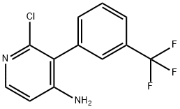 2-CHLORO-4-AMINO-3-(3-TRIFLUOROMETHYLPHENYL)PYRIDINE Structure