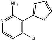 2-Amino-4-chloro-3-(2-furyl)pyridine 구조식 이미지