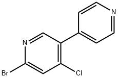 2-Bromo-4-chloro-5-(4-pyridyl)pyridine Structure