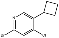 2-Bromo-4-chloro-5-(cyclobutyl)pyridine 구조식 이미지