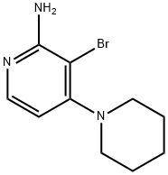 2-Amino-3-bromo-4-(piperidino)pyridine 구조식 이미지