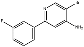 5-BROMO-2-(3-FLUOROPHENYL)PYRIDIN-4-AMINE Structure